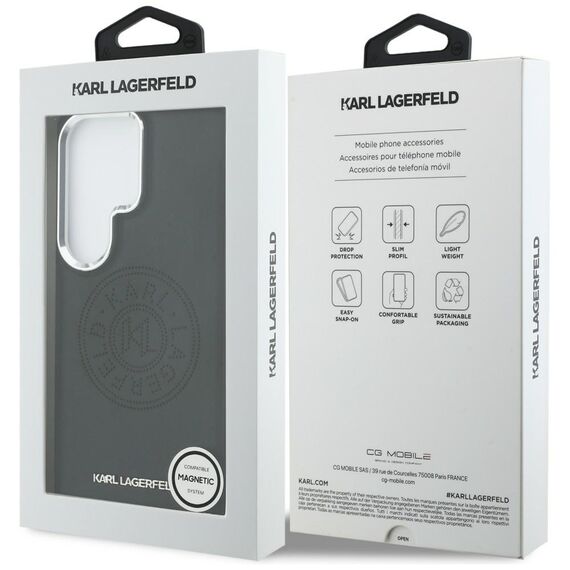 Karl Lagerfeld Perforated KL MagSafe Case for Samsung Galaxy S26 Ultra - Black