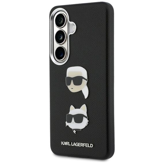 Karl Lagerfeld Saffiano Double Heads Metal Case for Samsung Galaxy S26 - Black