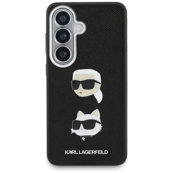 Karl Lagerfeld Saffiano Double Heads Metal Case for Samsung Galaxy S26+ - Black