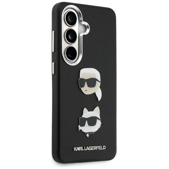 Karl Lagerfeld Saffiano Double Heads Metal Case for Samsung Galaxy S26+ - Black
