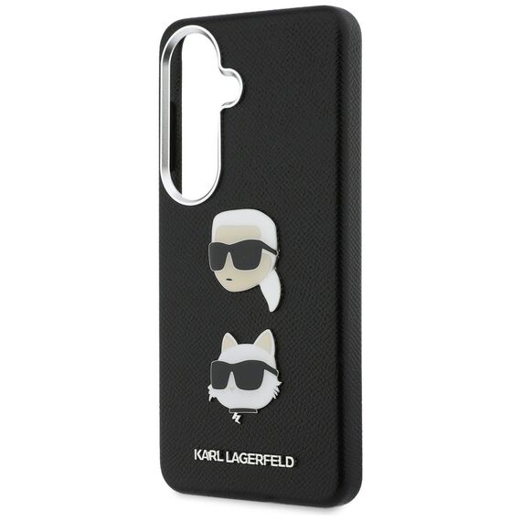 Karl Lagerfeld Saffiano Double Heads Metal Case for Samsung Galaxy S26+ - Black