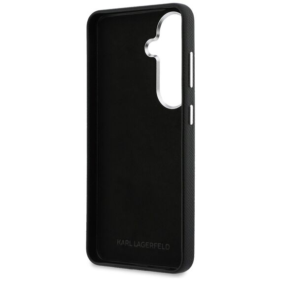 Karl Lagerfeld Saffiano Double Heads Metal Case for Samsung Galaxy S26+ - Black