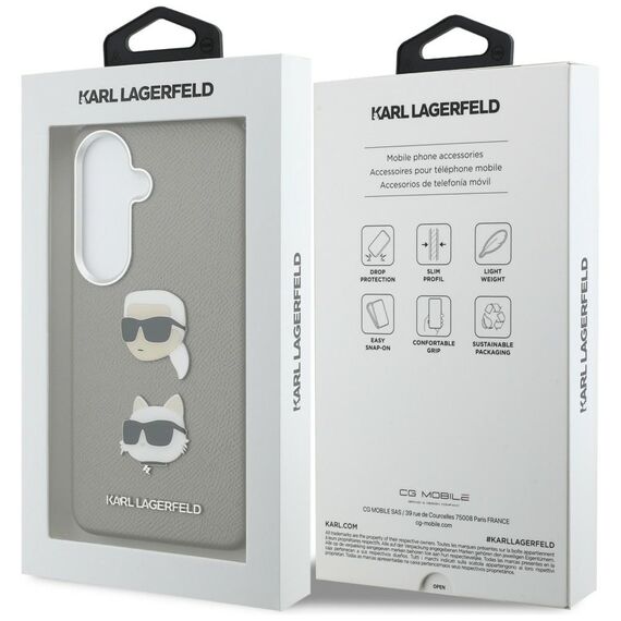 Karl Lagerfeld Saffiano Double Heads Metal case for Samsung Galaxy S26 - silver