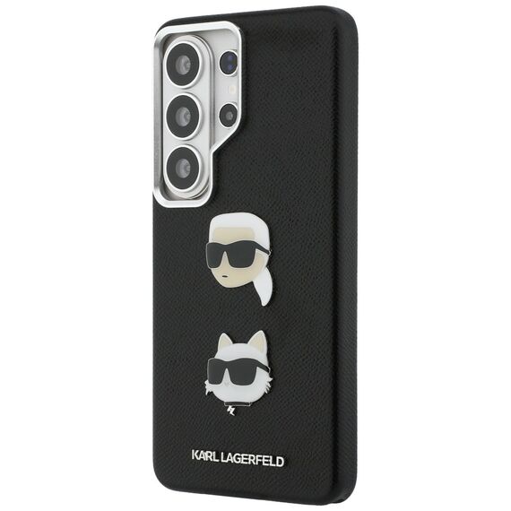 Karl Lagerfeld Saffiano Double Heads Metal Case for Samsung Galaxy S26 Ultra - Black
