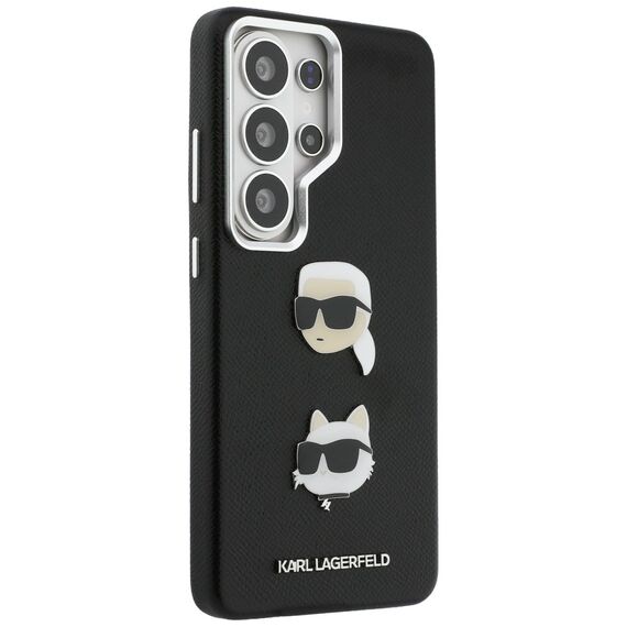 Karl Lagerfeld Saffiano Double Heads Metal Case for Samsung Galaxy S26 Ultra - Black