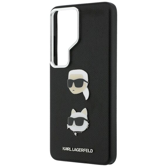 Karl Lagerfeld Saffiano Double Heads Metal Case for Samsung Galaxy S26 Ultra - Black