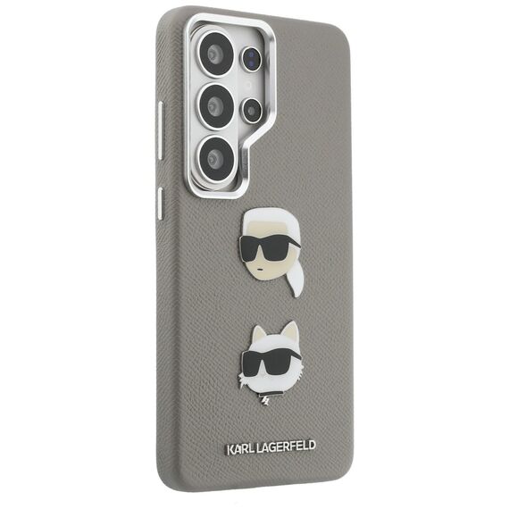 Karl Lagerfeld Saffiano Double Heads Metal case for Samsung Galaxy S26 Ultra - silver