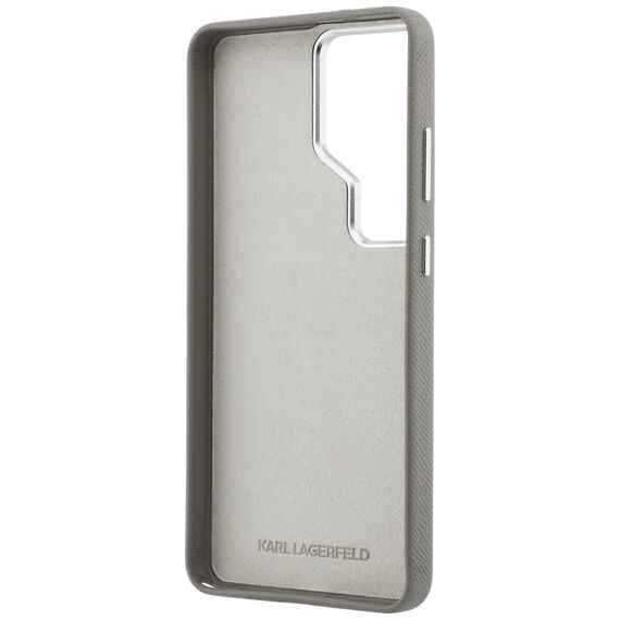 Karl Lagerfeld Saffiano Double Heads Metal case for Samsung Galaxy S26 Ultra - silver