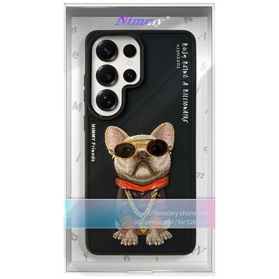 Nimmy Glasses Cool Dog Case for Samsung Galaxy S26 Ultra - Black