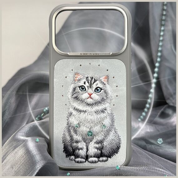 Nimmy Lucky Fashion Cat MagSafe case for iPhone 17 Pro - gray