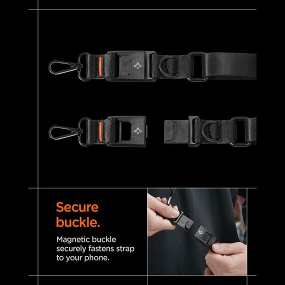 Spigen DA30M Stap Crossbody Phone Lanyard - Black