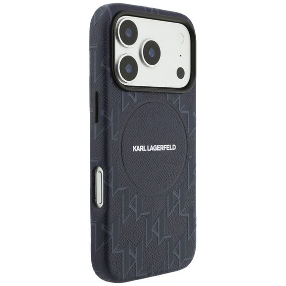 Karl Lagerfeld Monogram Logo MagSafe Case for iPhone 17 Pro - Blue