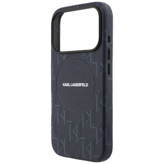 Karl Lagerfeld Monogram Logo MagSafe Case for iPhone 17 Pro - Blue