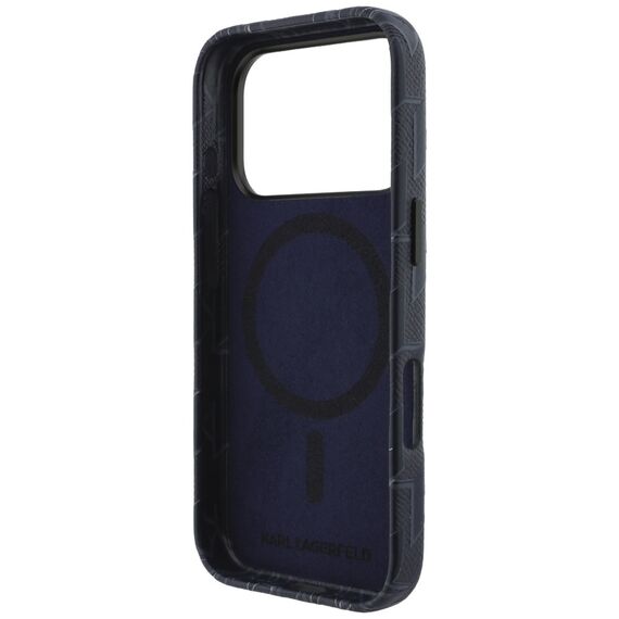 Karl Lagerfeld Monogram Logo MagSafe Case for iPhone 17 Pro - Blue