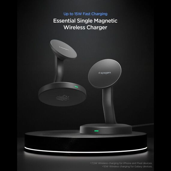 Spigen EF151MS Essential MagSafe 15W Wireless Charger - Black