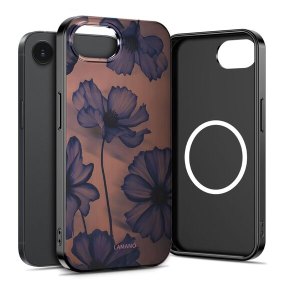 Tech-Protect Lamano MagSafe case for iPhone 16e / 17e - brown-purple