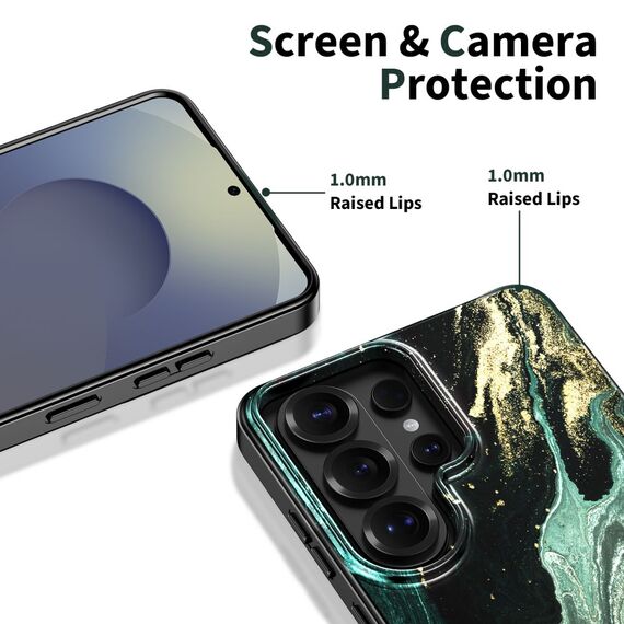 Tech-Protect Lamano MagSafe Case for Samsung Galaxy S26 Ultra - Black and Green