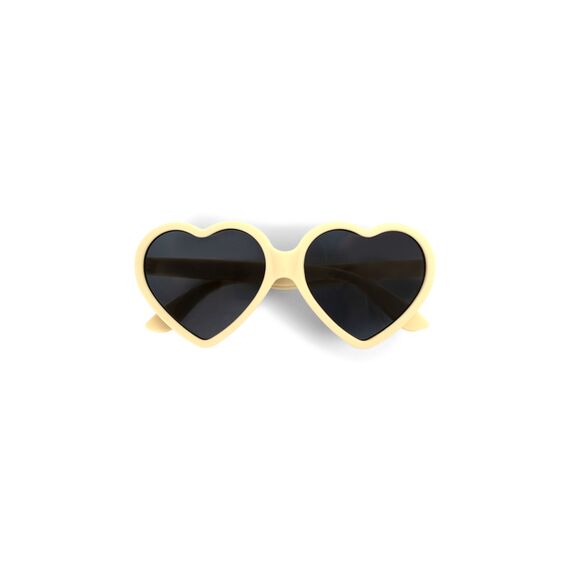 Filibabba - Kids Sunglasses – Heart – Recycled Plastic - Sunlight - Yellow - 1-3 Years / Toys