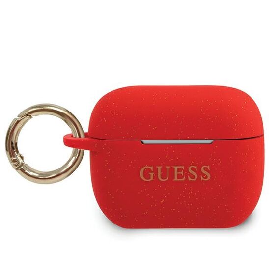 Guess Silicone Glitter Case for AirPods Pro - Red | Techbox