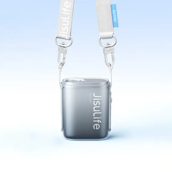 Jisulife Neck Fan 5 4500mAh Mini Fan with Lanyard - Black - Fan Coolers - Cooling & Heating - Techbox
