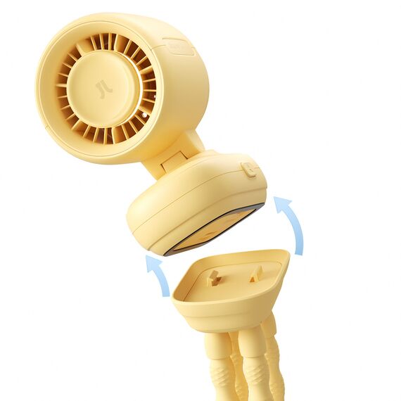 Jisulife Stroller Fan 4 5000mAh Mini Fan for Stroller with Flexible Tripod - Yellow | Techbox