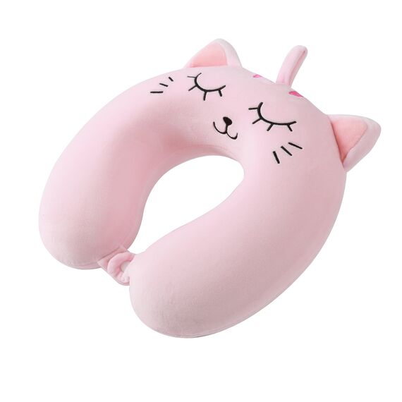 iTotal - Neck Pillow - Pink Cat - 33 × 30 × 10 cm / Toys