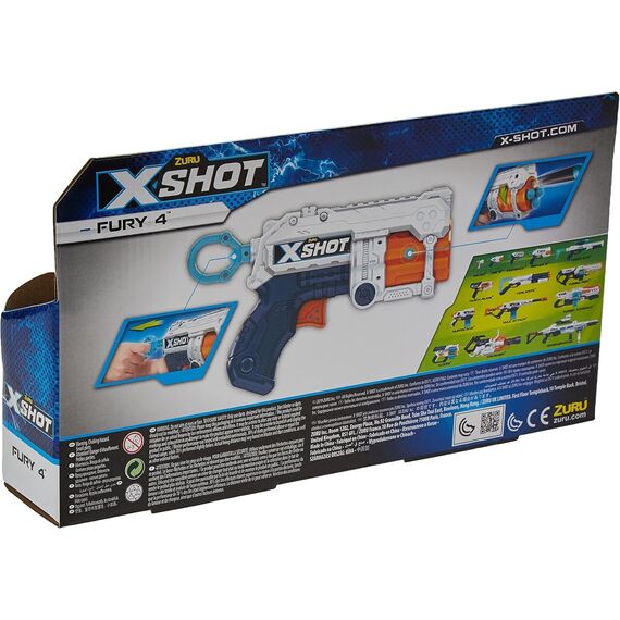 XSHOT - Excel Fury 4 Foam Dart Blaster (16 Darts) / Toys
