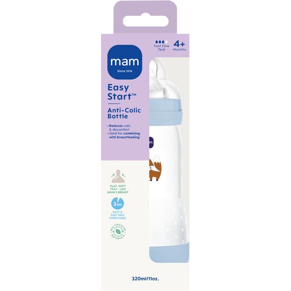 MAM - Easy Start Anti-Colic Bottle - Blue - 320ml / Baby and Children
