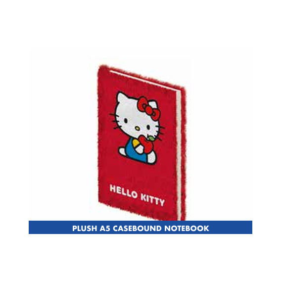 HELLO KITTY - A5 Plush Notebook Casebound |  Techbox
