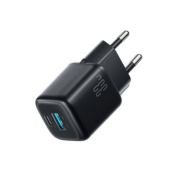 Joyroom JR-TG7 33W USB-A + USB-C Wall Charger with 60W USB-C to USB-C 1m Cable - Black - Powerbanks - Smartphone Chargers - Techbox