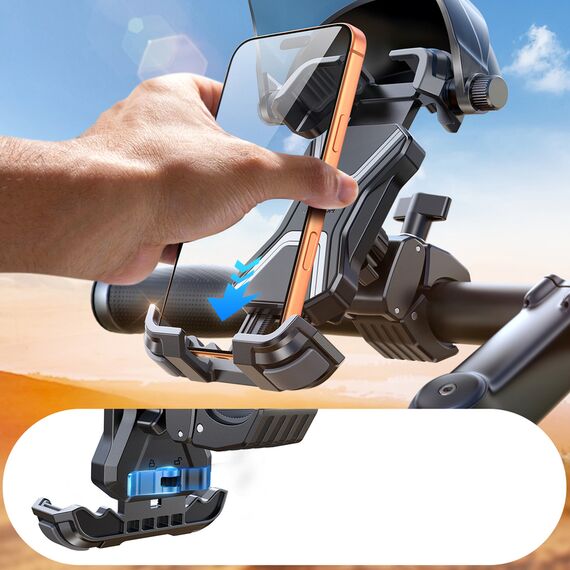 Joyroom JR-ZS528 Bike Holder with Sun Visor - Black | Techbox