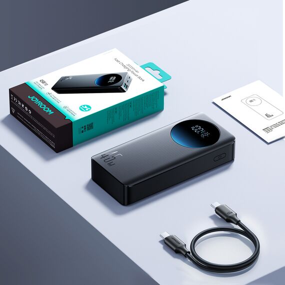 Powerbank Joyroom JR-PBF02 Pro 20000 mAh 45 W z wyświetlaczem cyfrowym 2x USB-A 2x USB-C - czarny - Travel Chargers - Smartphone Chargers - Techbox