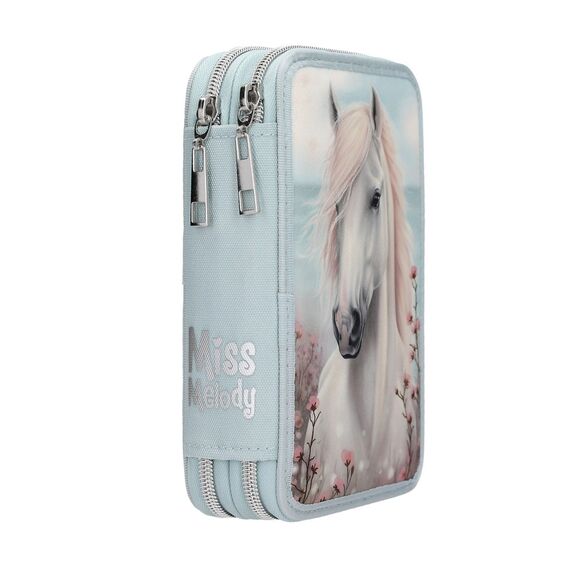 Miss Melody - Double Pencil Case - Pale Light Blue / Toys