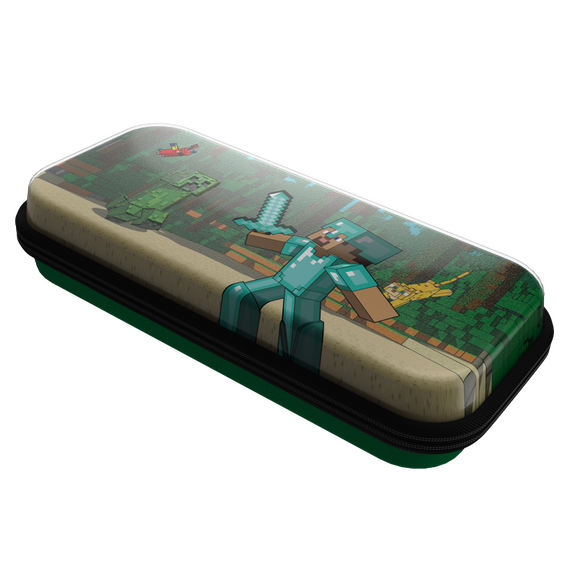 PDP Travel Case Plus GLOW - Minecraft Forest Battle / Nintendo Switch