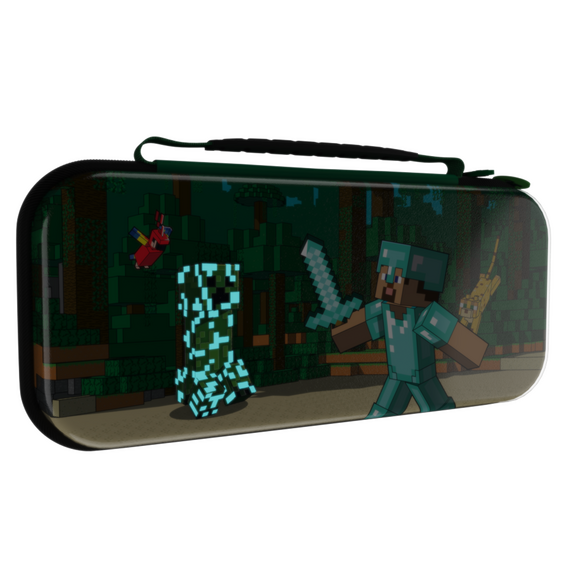 PDP Travel Case Plus GLOW - Minecraft Forest Battle / Nintendo Switch