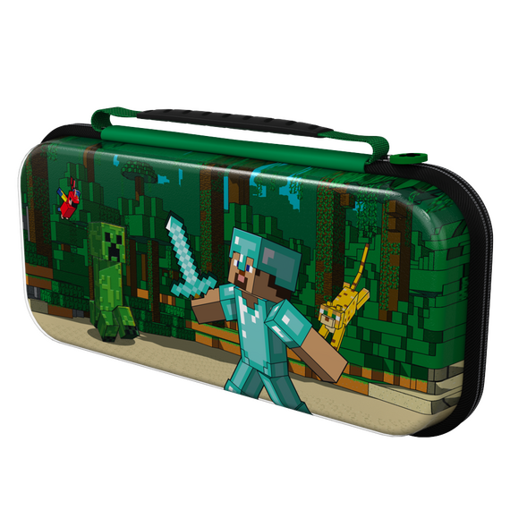 PDP Travel Case Plus GLOW - Minecraft Forest Battle / Nintendo Switch