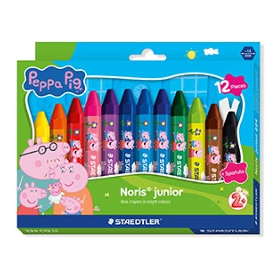 Staedtler – Peppa Pig Wax Crayons – 12 pcs Assorted (224 C12 L1) / Toys