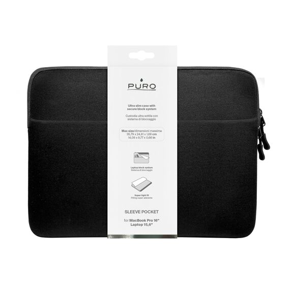 Puro SLIM POCKET Sleeve Bag Neoprena 15-16'' black | Techbox