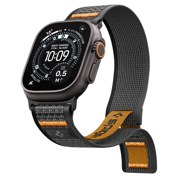 Spigen Athlex Air 2 Strap for Apple Watch (44 / 45 / 46 / 49 mm) - Black and Orange