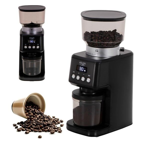 Adler AD 4300 Burr coffee grinder black | Techbox