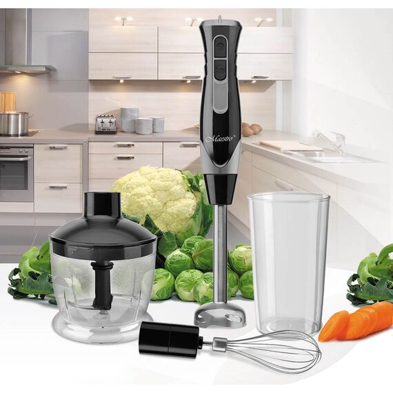Hand blender Maestro MR-566 3-in-1 set 500 W Black - Mixers - Food preparation - Techbox