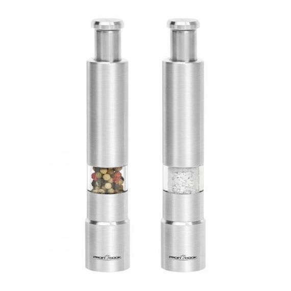ProfiCook PC-PSM 1160 Salt & pepper grinder set Stainless steel, Transparent - Mills - Food preparation - Techbox