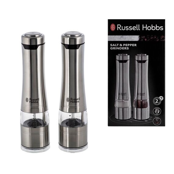 Russell Hobbs 23460-56 seasoning grinder Salt & pepper grinder set Stainless steel - Mills - Food preparation - Techbox