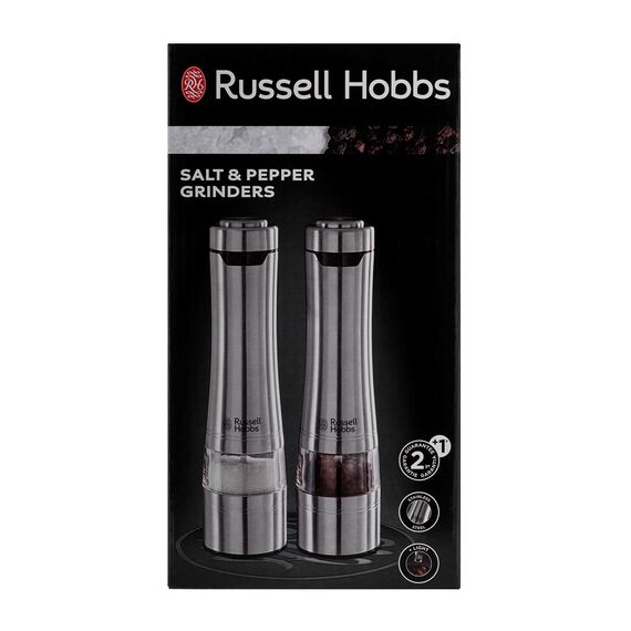 Russell Hobbs 23460-56 seasoning grinder Salt & pepper grinder set Stainless steel - Mills - Food preparation - Techbox