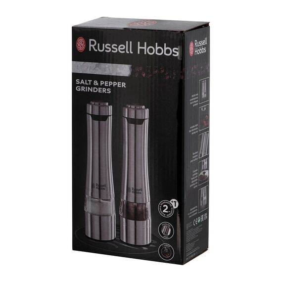 Russell Hobbs 23460-56 seasoning grinder Salt & pepper grinder set Stainless steel - Mills - Food preparation - Techbox