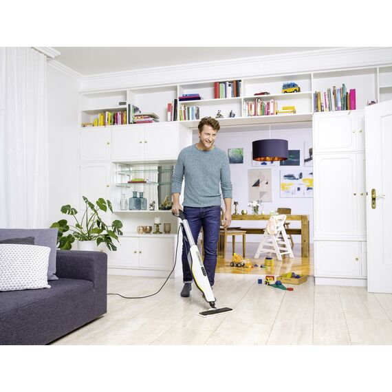 Kärcher SC 3 UPRIGHT Steam mop 0.5 L 1600 W Black, White - Steam Cleaners - Cleaning - Techbox