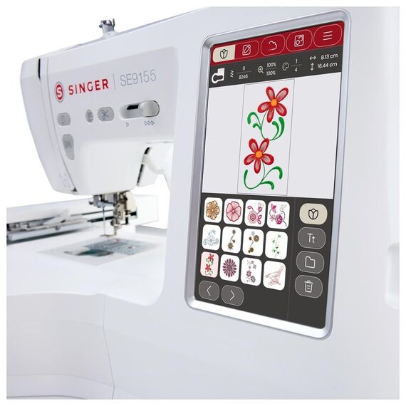 SINGER Embroidery sewing machine SE9155 Electric current White | Techbox