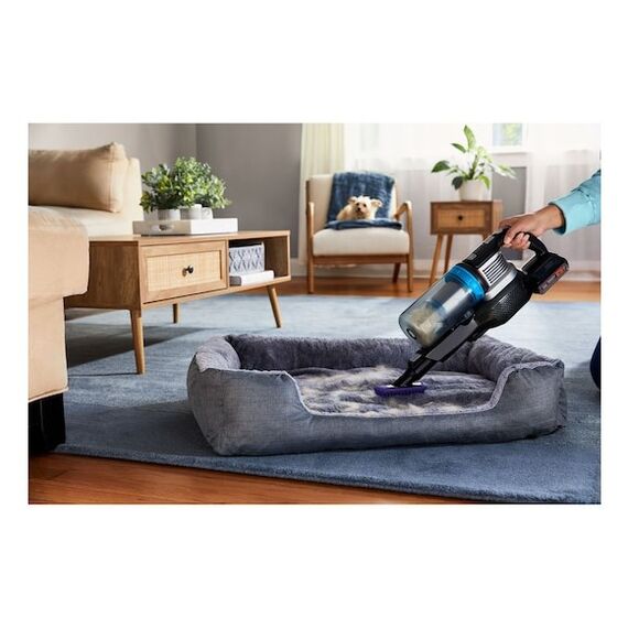 Black & Decker BHFEB520D1-QW stick vacuum/electric broom Battery Dry Cyclonic Bagless Black, Silver, Transparent 2 Ah - Vacuum Cleaners - Cleaning - Techbox