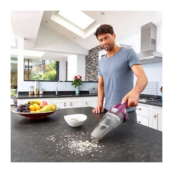 Black & Decker NVC115W handheld vacuum Grey, Purple Bagless | Techbox