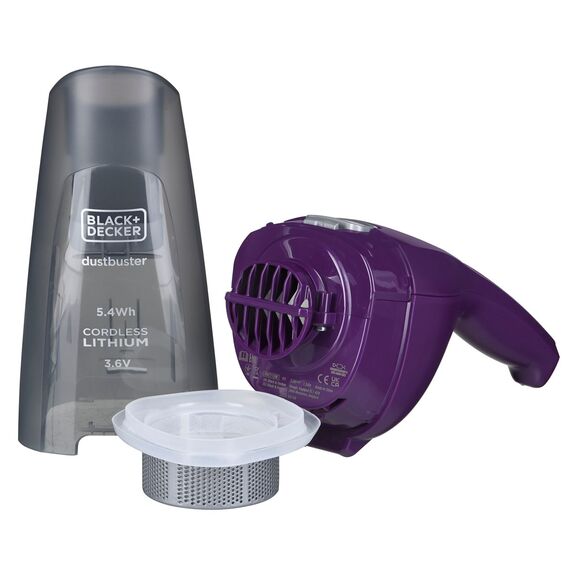 Black & Decker NVC115W handheld vacuum Grey, Purple Bagless | Techbox